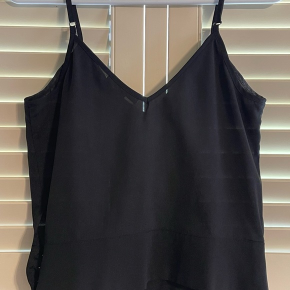 Crop spaghetti strap top with ruffles Bottom band closes with covered buttons. M - Picture 4 of 5